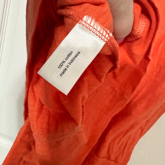 Lane Bryant 22/24 Sleeveless Orange Beaded Split Neck Top - Picture 4 of 5